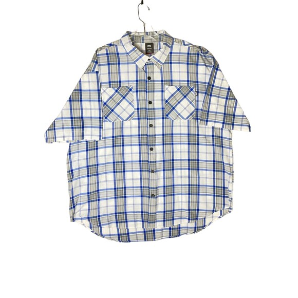 Ecko Unlimited Men's Adult Sz 4XB Shirt Short Sleeve Plaid Multicolor Rhino - Picture 1 of 11